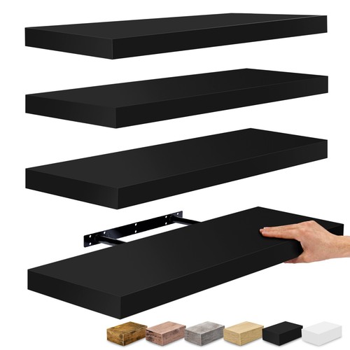 Sorbus 24 Inch Wall Mounted Floating Shelves for Wall Décor and Storage - 4-Pack - Picture 4 of 39