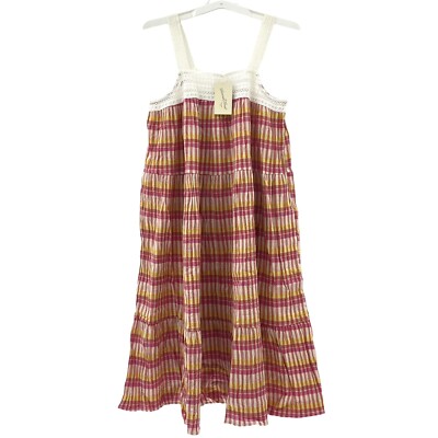 Universal Thread Womens Size XXL 100% Cotton Sleeveless Crochet Trim Dress Multi