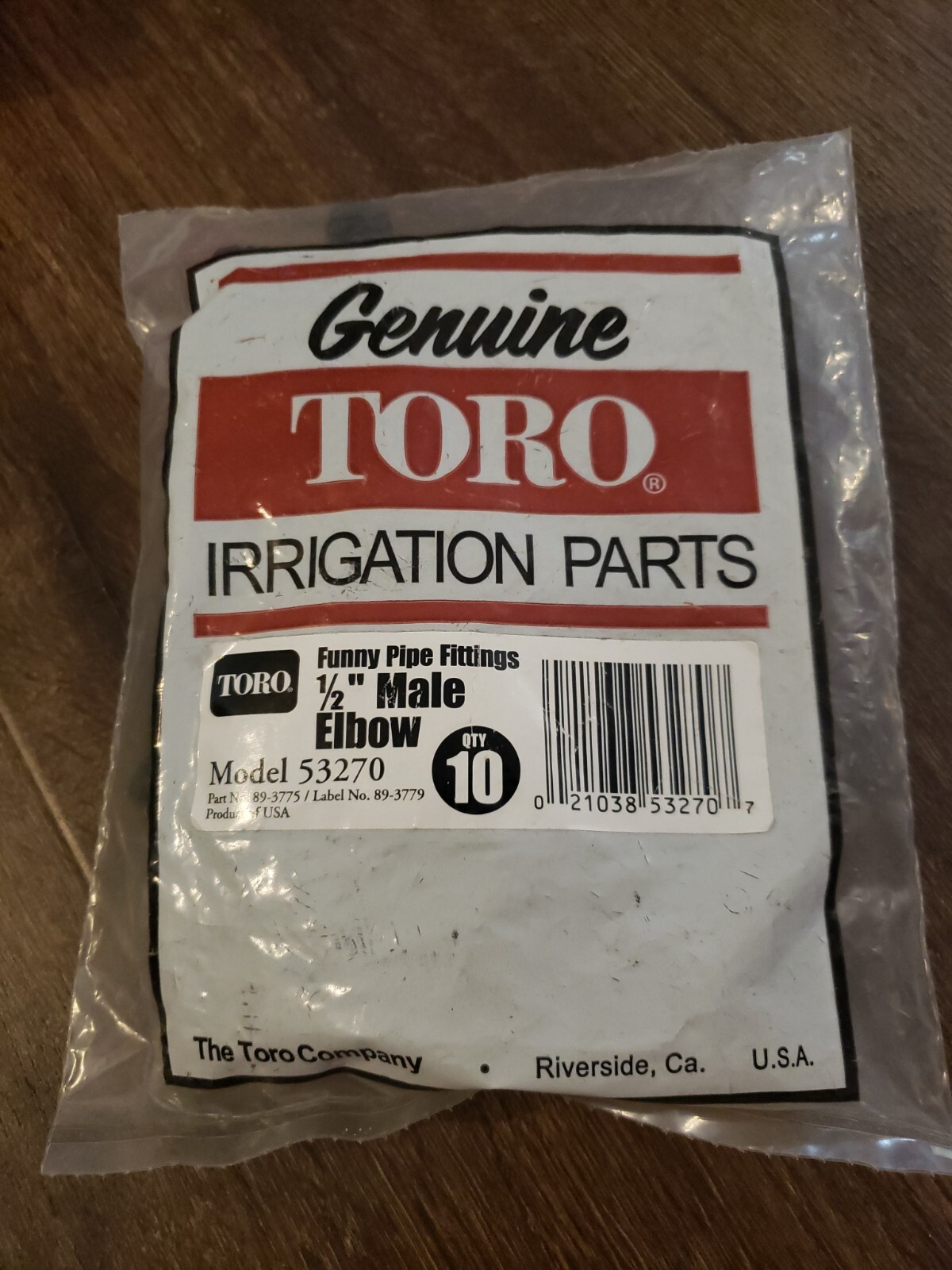 Toro Irrigation 1/2” Male Elbow Funny Pipe Fittings 53270 for sale
