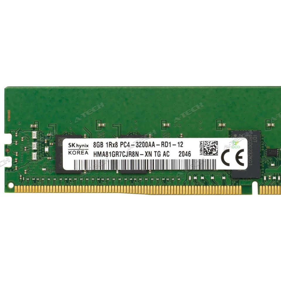 Hynix 8GB DDR4-3200 RDIMM HMA81GR7CJR8N-XN Server Memory RAM - Image 2 of 4