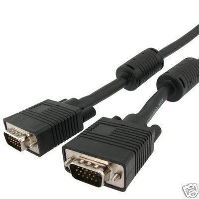   Premium 20m S-VGA Monitorkabel schwarz 15pol mit Ferritkern LED TV LCD HD