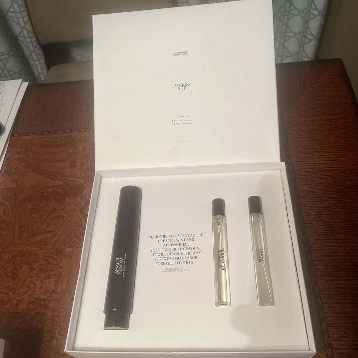 正規　ZARA EMOTIONS 香水セット 40ml✖️3本セット ZARA Emotions Perfume Layering Set Ebony Wood-Fluer De Patchouli