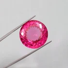 36.80 Ct Natural Flawless Pink Ceylon Sapphire Round Loose Cut Gemstone 21.80 MM