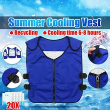 Ice Pack Cooling Vest Outdoor Fishing Adjustable Waist Anti High Temperature