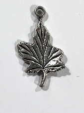 Sterling Silver .925 Maple Leaf Charm 22mm x 13mm Bracelet Necklace NEW