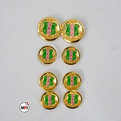 ALPHA KAPPA ALPHA  Custom Buttons for blazers in Gold color 8 Buttons, AKA Butto