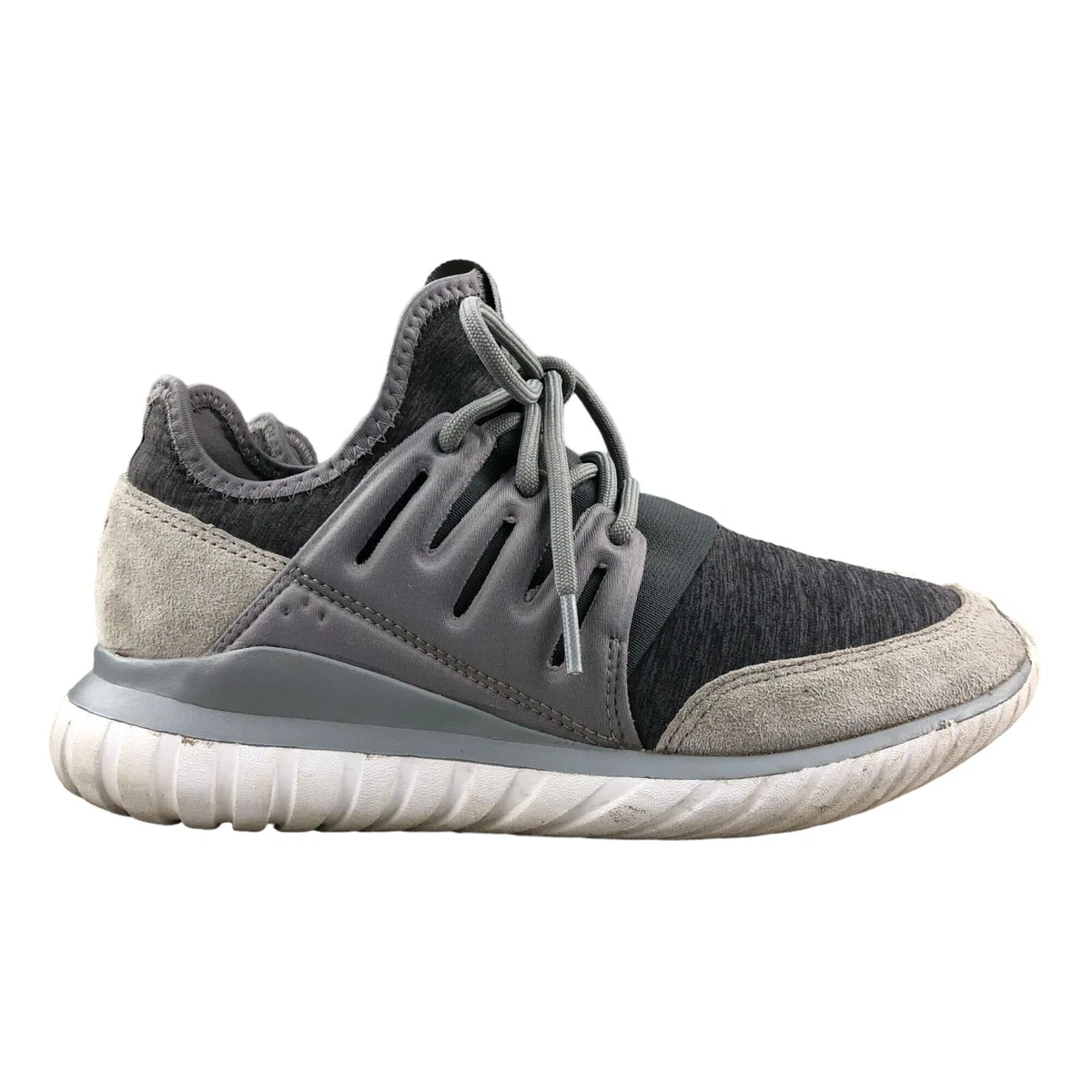 Adidas Men\'s Tubular Radial Core Black Grey Knit Lace-Up Sneakers Size 7 adidas Tubular Radial Core Black 2019 for Sale  main image 3
