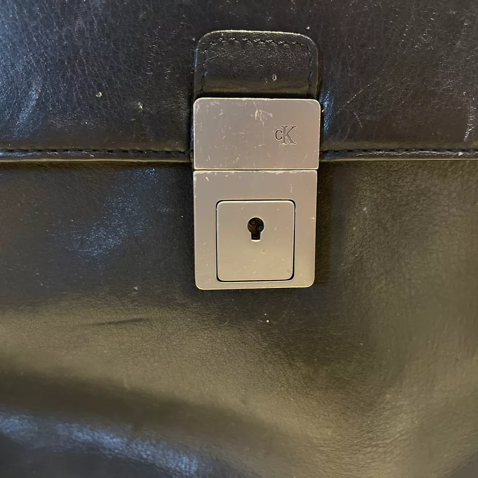 Messenger Bag Black Calvin Klein Business Genuine Leather Soft Side Briefcase - Image 3 of 4