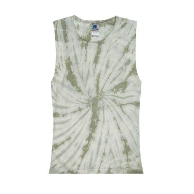 Multi-Color Tie Dye Muscle Tank Tops Sleeveless  Adult  XS to XXL Cotton