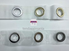 FETTUCCIA CON BORCHIE FASCIA NASTRO PER TENDE BIANCO E TRASPARENTE VARI COLORI