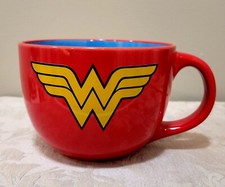 DC Comics Wonder Woman Logo Ceramic 24oz Soup Coffee Tea Mug Microwave Safe 2012
