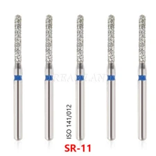 100 PCS SR-11 881-012 Straight Round End Medium Grit FG Dental Diamond Burs
