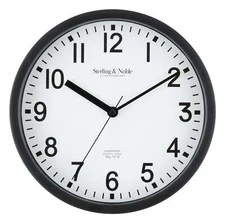 Black Analog Round Modern Wall Clock