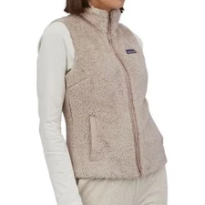 Patagonia Tan Los Gatos Sleeveless Zip Up Soft Teddy Sherpa Vest M