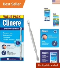 Gentle Ear Wax Removal Tool - 36 Count, Itch Relief and Exfoliation