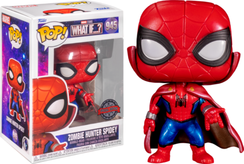 EXCLUSIVE MARVEL WHAT IF ZOMBIE HUNTER SPIDEY 3.75"" POP VINYL FIGURE FUNKO 945