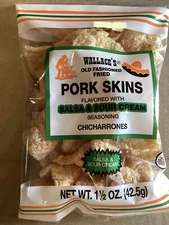 WALLACE’S Old Fashioned Pork Skins SALSA Flavor 1.5oz (8-Bags) Chicharrones