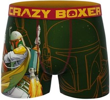 Star Wars Underwear Mens X-Large 40-42 Boba Fett Jet Pack Galaxy Crazy Boxers