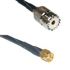 RFC240 SO239 UHF Female to RP-SMA MALE Coax RF Cable USA-Ship Lot