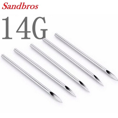 NUEVA Agujas Piercing Corporal 6G 8G 10G 12G 14G 15G 16G 18G 20G Herramienta Piercing Oreja - Imagen 4 de 17