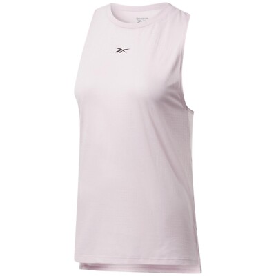 Reebok halboffenes Burnout-Tanktop für Damen pink Größe UK Large 16 18 NEU