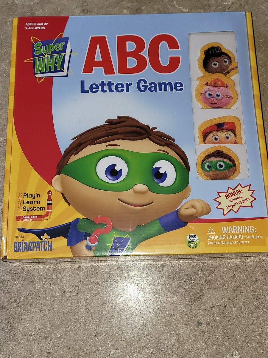 英語ゲームセット University Games Super Why ABC Letter Game 01333 for sale online