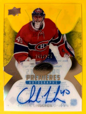 CHARLIE LINDGREN ROOKIE AUTO 2016-17 UD ICE ROOKIE /299 PRMIERES AUTOGRAPHS RC