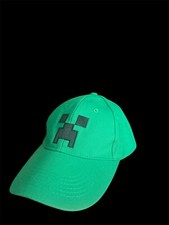 Minecraft Jinx Youth Hat Creeper Baseball Green Adjustable SnapBack Cap EUC
