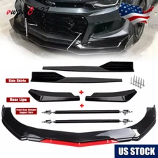 Fit Chevrolet Camaro Front Rear Bumper Lip Spoiler Splitter Body Kit Side Skirt