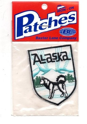 Alaska Alaskan Malamute Travel Souvenir Patch by Baxter Lane - New - Vintage!