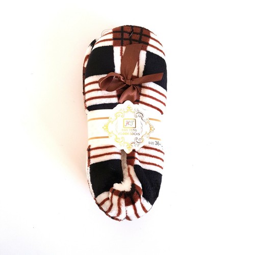 Plaid Cotton Fleece Fur Soft Warm Indoor Slippers Shoes Household - Picture 4 of 5