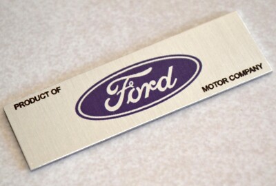 1962 Ford Product of Ford Motor Company Trademark Plate BLUE Galaxie Thunderbird