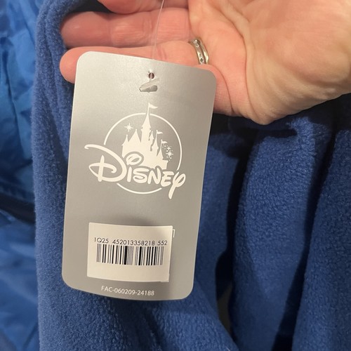 Disney Donald Duck Large Fleece Full Zip Jacket Unisex Blue Long Sleeve NWT - Picture 5 of 10