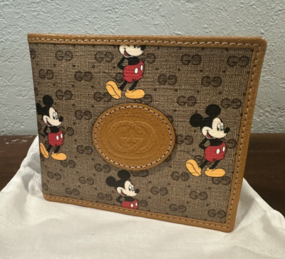 GUCCI x Disney Mickey GG Supreme Bifold Wallet BNIB Made in Italy