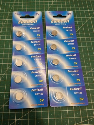 10 CR1130 Batteries DL1130 BR1130 KL1130 L1130 Coin Cell