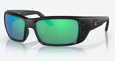 BRAND NEW Costa Del Mar PERMIT Blackout / Green Mirror Polarized Glass 580G