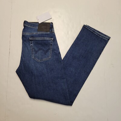 $188 New EDWIN Medium Wash Jace Denim Jeans Men's 30x32 Stax Blue Straight Fit