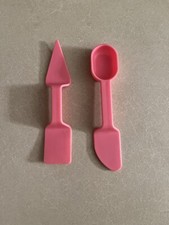 1992 Easy Bake Oven Pink Replacement Lot Spoon Spatula Vintage GUC