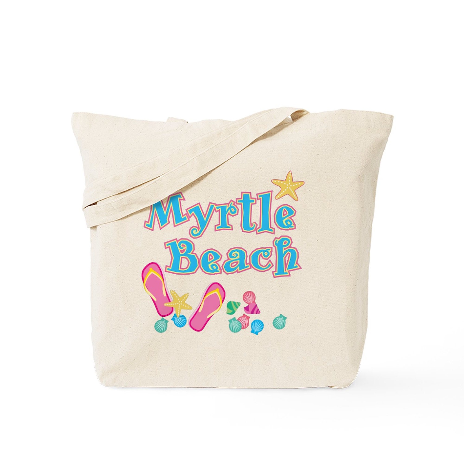 CafePress Myrtle Beach Flip Flops Tote Or Beach Bag Tote Bag (153313279)