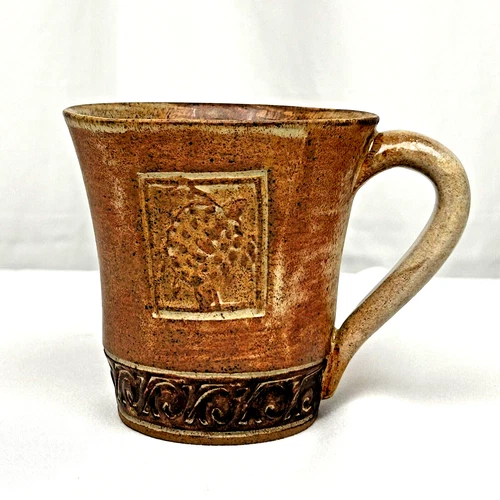 Studio Art Pottery Mug 4” Signed Rustic Handmade Large Solid Vintage