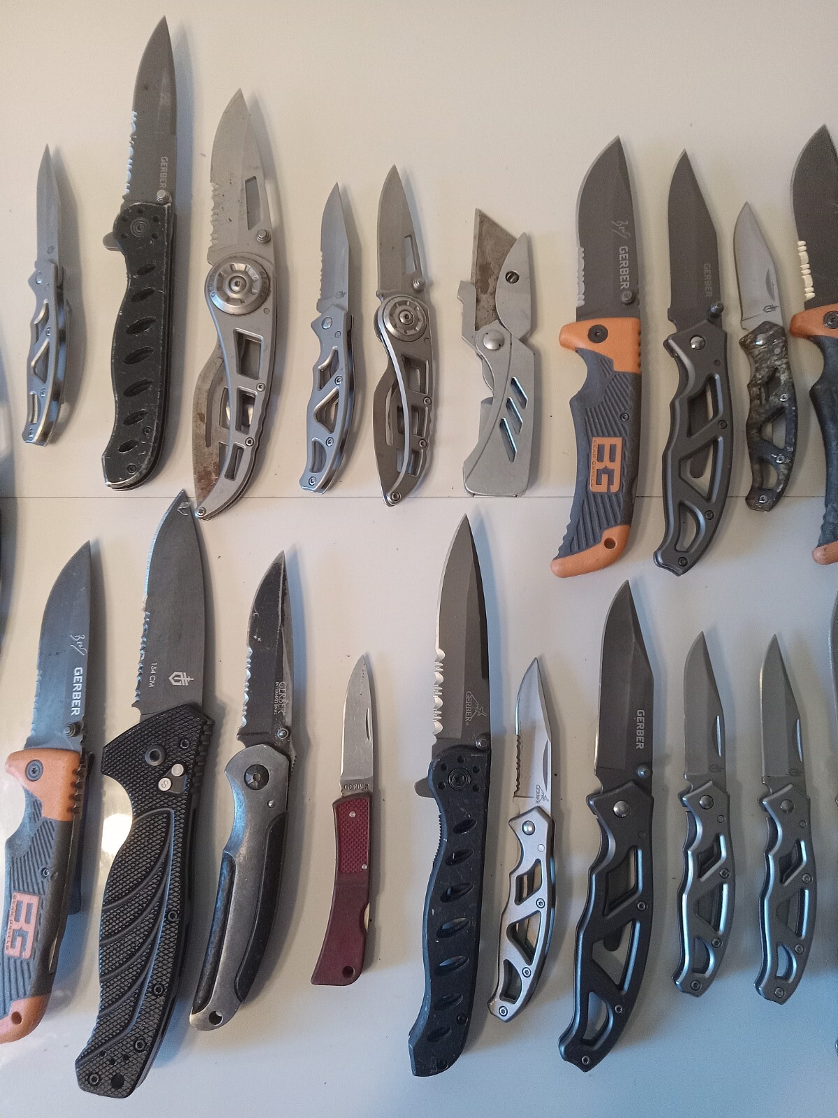 Lot of 23 Gerber Single Blade Folding Knives eBay