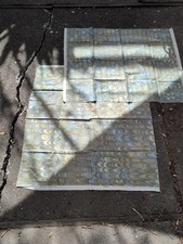 Vintage 1961 Jack Lenor Larsen AURORA Wool  Fabric Mid Century 2 Pcs 37 & 43