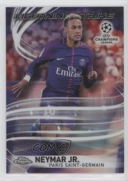 2017-18 Topps Chrome UEFA Champions League Lightning Strike Neymar Jr #LS-N rf2
