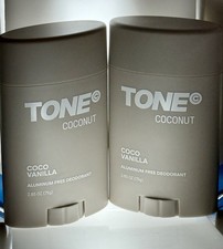  TwinPack TONE COCONUT MENS AL FREE Deodorant w/ Fresh for 48hr Odor Protection