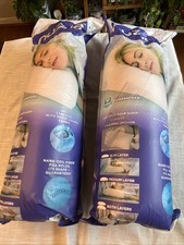 2X - Nuzzle Nanocoil Fiber Bed Pillow Queen Size Ergonomic Support NZ-PIL-QN