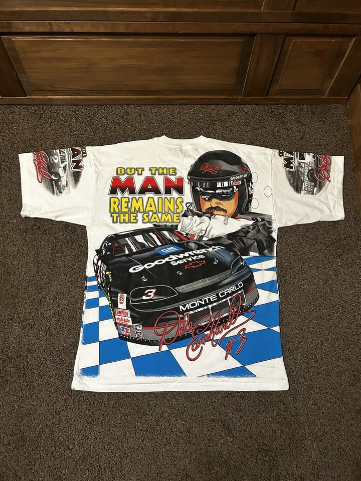 Dale Earnhardt 1996 复古 T 恤“Times May Change”NASCAR 全印,XL — 第 2/4 张图片