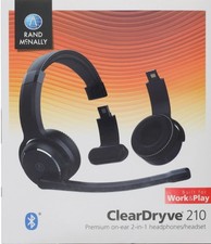 Rand McNally ClearDryve 210 Premium Convertible Noise-Cancelling Black Headset