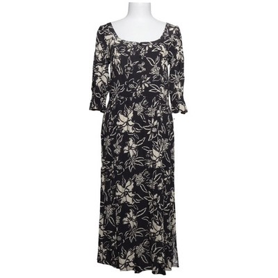 Ba&sh, Maxikleid, Größe: M, Schwarz/Weiß, Viskose, Blumen, Damen #M97