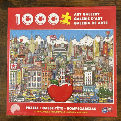 Sure-Lox Art Gallery Winter Visit To Big Apple 1000 Pc Puzzle NYC Skyline Sealed
