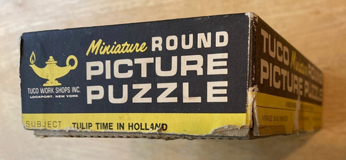 Tuco Round Miniature Puzzle - Complete - Tulip Time In Holland - Over 55 Pcs - Picture 6 of 7